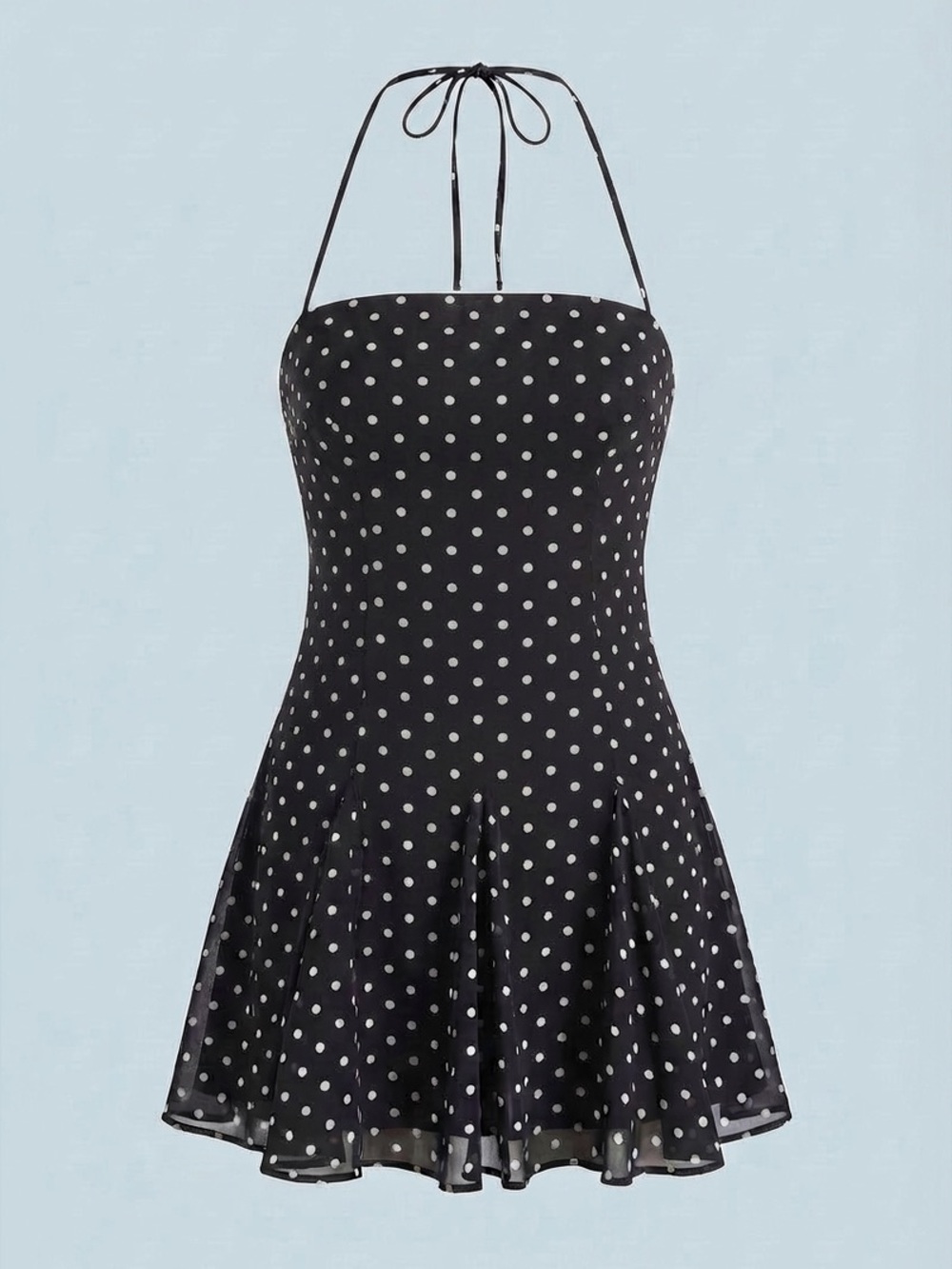🖤 NWT Le Lis NWT Polka Dot Halter Mini Dress – Size Large